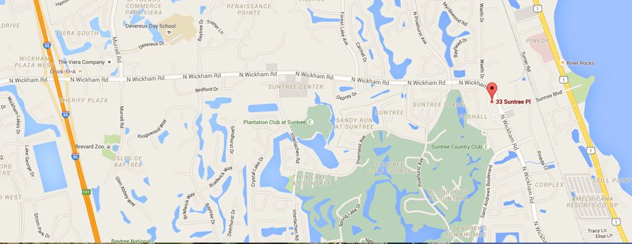 We are conveniently located in Suntree.